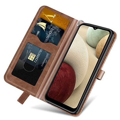 Wallet Case for Samsung Galaxy S26 2026 with Card Holder,Brown | Credit Slots, Wrist Strap, Folio Kickstand ,Shockproof TPU Shell,Magnetic Closure PU Leather Protective Phone Cover - color: Brown, size: samsung galaxy s26