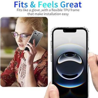 DEERLAMN Clear Case for iPhone 17E/iPhone 16E 6.1-Inch, Military Grade Drop Protection Anti-Scratch Transparent Ultra Slim Non-Yellowing Shockproof Protective Phone Cover - size: iPhone 16E 6.1-Inch