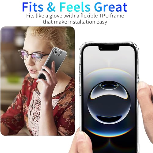 DEERLAMN Clear Case for iPhone 17E/iPhone 16E 6.1-Inch, Military Grade Drop Protection Anti-Scratch Transparent Ultra Slim Non-Yellowing Shockproof Protective Phone Cover - size: iPhone 16E 6.1-Inch