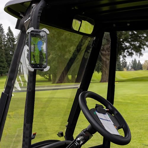ProActive Sports Universal Phone Mount with 360 Rotation for Golf Push Carts, Golf Riding Carts, Bicycle, Stroller, Scooter, Handlebar – Fits iPhone 15 14 13 Pro Max, Galaxy S10 S21 S22 S23 S24