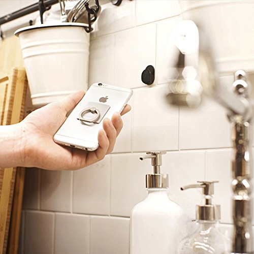 Sonku 6 Piece Ring Hook Mount Accessories, Upgrade Version Phone Mount Hook for Universal Cellphone Finger Ring Holder Grip Stand - (Black)