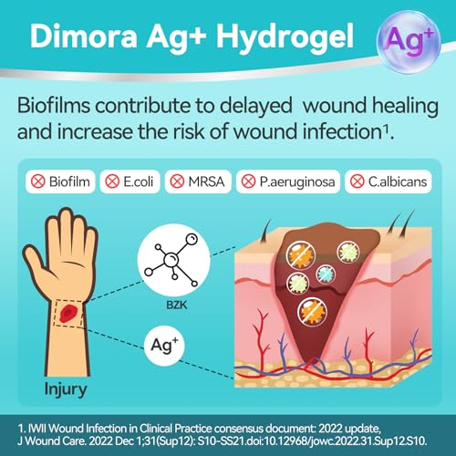Dimora Silver Hydrogel Gel Wound Dressing-3 Packs 3oz (28gx3), Silver Hydrogel First Aid Ointment for Soothing & Wound Healing, Silver Hydrogel Care for Minor Abrasions, Cuts, Lacerations and Scalds. - size: Hydrogel Ag+ Gel 3oz