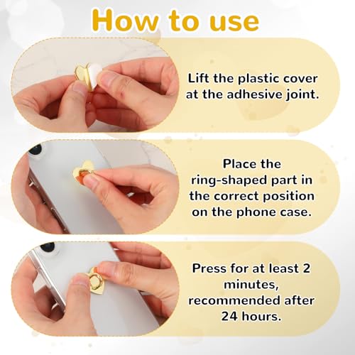8pcs Heart Phone Charm Holder, 1inch Cell Phone Charm Hook - color: gold, silver, size: 2.5cm