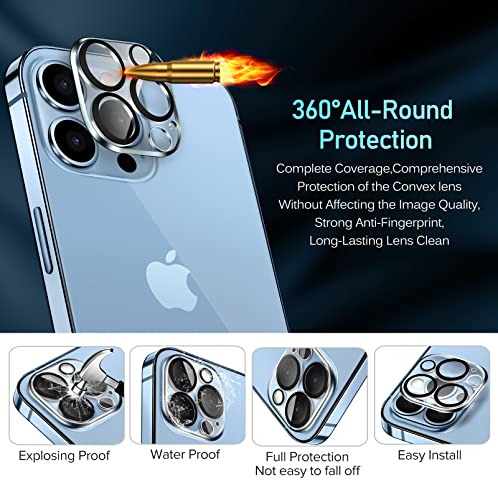 ivoler Camera Lens Protector for iPhone 13 Pro Max 6.7"/13 Pro 6.1", 4 Pack - size: iPhone 13 Pro Max 6.7”/13 Pro 6.1”