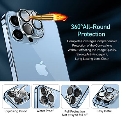 ivoler Camera Lens Protector for iPhone 13 Pro Max 6.7"/13 Pro 6.1", 4 Pack - size: iPhone 13 Pro Max 6.7”/13 Pro 6.1”