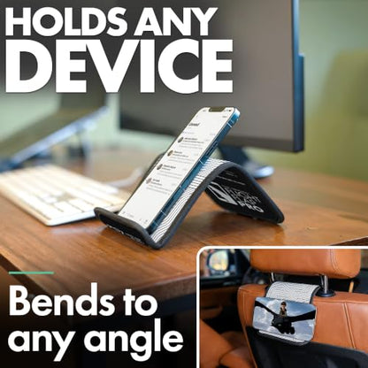 Flight Flap Airplane Phone Holder - Foldable Phone Stand for Plane Travel - color: Mono Lines, size: Large
