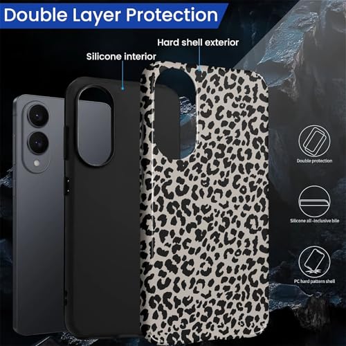 Case Compatible with Samsung Galaxy S25 Edge, Hybrid 2-Layer Hard Shell Protection Case, Shockproof Protective Tough Phone Cover, Animal Leopard Print - color: Animal Leopard Print, size: Samsung Galaxy S25 Edge