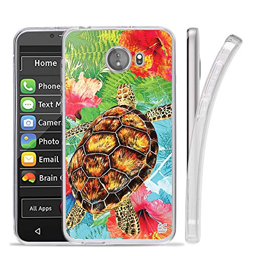 Compatible with GreatCall Jitterbug Smart2 (5.5” Screen) Smartphone Compatible with Seniors/Phone Skin Case Slim - color: Sea Turtle