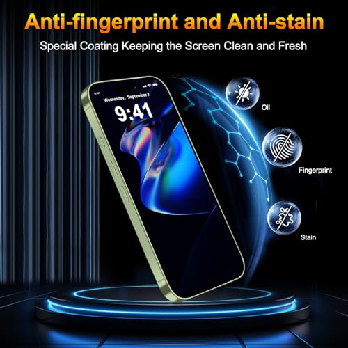 QsmQam 3 Pack Screen Protector for iPhone 17 6.3 Inch + 1 Pack Individual Camera Lens Protector, Ultra HD Tempered Glass, Military Grade Shatterproof, Case Friendly [with Installation Frame] - size: iPhone 17