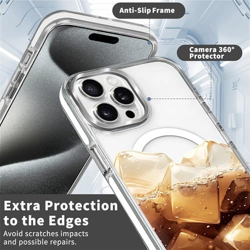 Magnetic Case for iPhone 13 Pro Design On Clear Base, Compatible with MagSafe, Slim Protective Soft TPU Bumper Phone Cover Women Girls Case Brown Ice Drinking - color: Brown Ice Drinking, size: iPhone 13 Pro