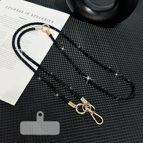 2Pcs Phone Crossbody Lanyard and Wrist Strap, Universal Cell Phone Lanyard Strap with 2Tether Tab - color: J