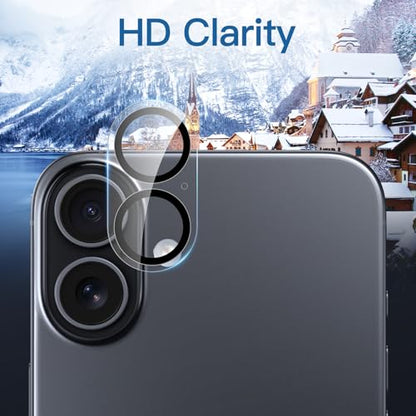 [3 Pack Camera Lens Protector For iPhone 16 6.1-Inch and iPhone 16 Plus 6.7-Inch,9H Tempered Glass,Anti-Scratch,Case Friendly,Night Circle,No-Bubble HD Clarity,Full Cover - size: iPhone 16/16 Plus