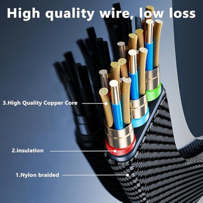 2Pcs 4 in 1 Charging Cable,USB A/C to C/L, 6.6FT, USB C to L Charging cable