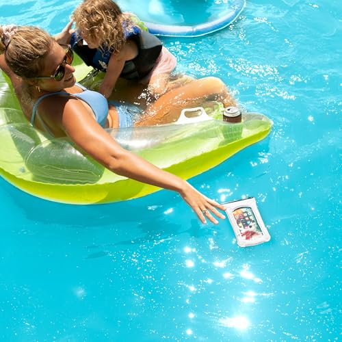 geckobrands Float Phone Dry Bag - Waterproof & Floating Phone Pouch – Fits Most iPhone and Samsung Galaxy Models - color: White