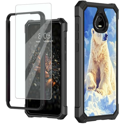 for Schok Volt Sv67q Sv67332 Case with Screen Protector, Military Grade Drop Protection, Dual Layer Hybrid Shockproof Protection TPU Phone Case for Schok Volt Sv67q, Polar Bear - color: Polar Bear