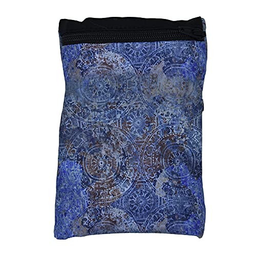 Sprigs Wrist Wallet Running Wristband Pocket for Keys Cards Cash ID Phone - color: Blue Antique