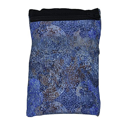 Sprigs Wrist Wallet Running Wristband Pocket for Keys Cards Cash ID Phone - color: Blue Antique