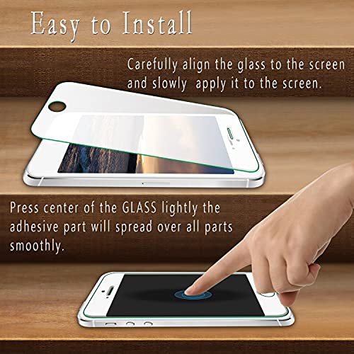 2 Pack Screen Protector for iPhone SE 2016/5S/5/5C Tempered Glass - color: Clear-iPhone SE 2016