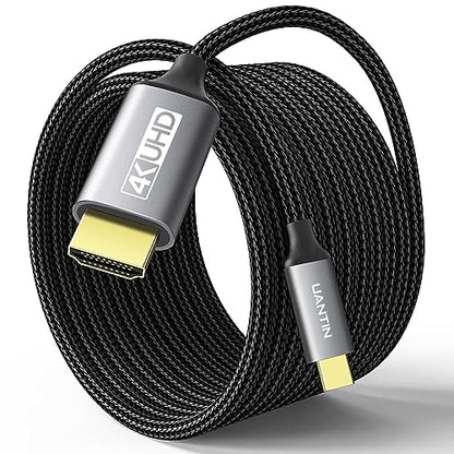 UANTIN USB C to HDMI Cable 10Ft for Home Office 4K High-Speed - size: 10FT, style: 1 Pack
