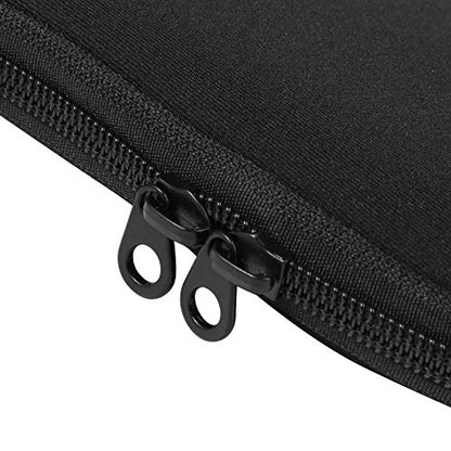 Neoprene Cell Phone Sleeve Zipper Phone Pouch Holder w/Neck Strap Compatible for iPhone 17 Pro Max 16 Plus Galaxy S26 Ultra S26+ S25 FE A17 A36 A56 Oneplus 15 13 Pixel 10 Poco X7 Pro (Black) - color: Black