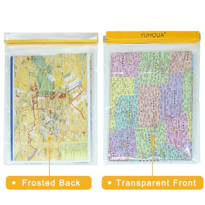 Waterproof Pouch Clear Dry Bag Document Map Holder Large Size 3PACK | Screen Touch, Water Proof Water Tight Map Case, Protect Kindle Tablet Cloth Dry Against Sand Water for Hiking Boating Fishing - color: Yellow