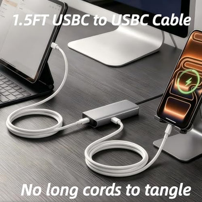Short USB C to USB C Cable 1.5 ft, 60W Fast Charging USBC Car Charger Cord - size: 1.5FT, style: USBC to USBC