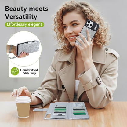 Varikke Wallet Case for iPhone 17 Pro Compatible with Magsafe, Silver - color: (Compatible with MagSafe) Silver, size: iPhone 17 Pro 6.3"