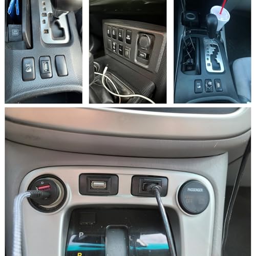 MOTONG USB Power Socket Car Charger Compatible with Toyota VIGO,Male to Female USB Car Charger Adapter(40 * 20mm)