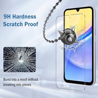 2 Pack Compatible with Samsung Galaxy A15 5G/4G Screen Protector,Full Coverage 9H Tempered Glass Film,HD Clear Scratch Resistant,Bubble-Free for Galaxy A15(6.5 Inch) Screen Protector - color: Samsung Galaxy A15 5G
