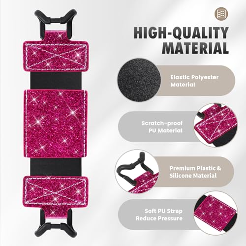 MoKo Soft Hand Strap for 6-8" Kindle eReaders Fire Tablet, Flash Rose - color: Flash Rose, style: Soft Pu Strap