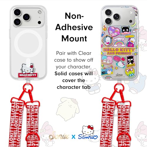 Sonix x Sanrio Crossbody Utility Phone Strap | Adjustable Lanyard Hands-Free Accessory, Universal Tether Tab Attachment - color: Hello Kitty