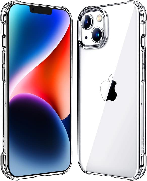 Mkeke for iPhone 14 Case for iPhone 13 Case Clear Transparent Shockproof Bumpers Cases for iPhone 13/14 Phone Case - size: for iPhone 13/14 Case 6.1"