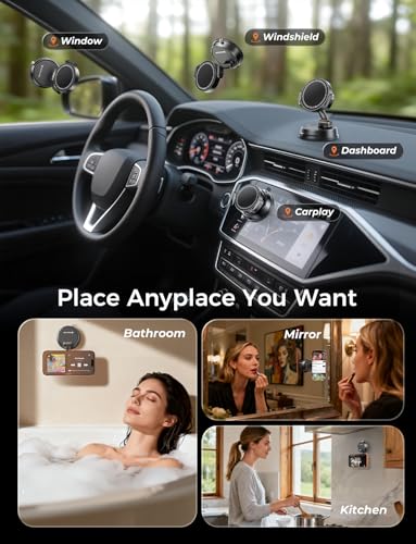 MAGIC JOHN for Magsafe Car Mount, Magnetic Phone Holder for Car - color: Black