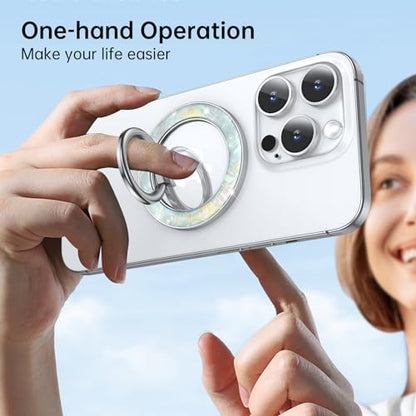 Syncwire Magnetic Phone Grip for MagSafe,Sparkle Ring Holder,Pearly Luster - color: Pearly Luster