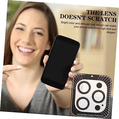 Veemoon Tempered Camera Lens Protector for Scratch Phone Lens Protective Film and Wear Resistant Cover with Dust Design Dark Purple