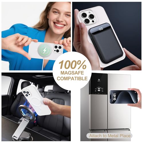 Harryshell Compatible with iPhone 16 Pro Max Case Wallet Multi Zipper Detachable Removable Cover Purse with RFID Blocking Card Slots Holder Mirror Crossbody Strap (Compatible with Magsafe - White) - color: Compatible with Magsafe - White, size: iPhone 16