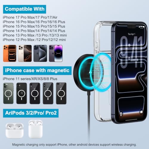Magnetic Wireless Charger Fast Charging Pad for Google Pixel 11 10 9 Pro XL