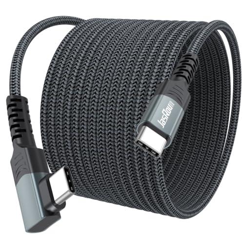 20FT Right Angle USB C Cable, 60W Fast Charging Long USB C 90 Degree Cord - size: 20 Feet
