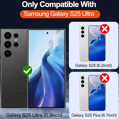 Battery Case for Galaxy S25 Ultra, 12000mAh High-Capacity Protective Rechargeable Extended Charger Power Case Compatible Qi Magsafe with Galaxy S25 Ultra(6.9 inch) Wireless Charging Cover(Black) - size: Galaxy S25 Ultra