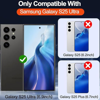 Battery Case for Galaxy S25 Ultra, 12000mAh High-Capacity Protective Rechargeable Extended Charger Power Case Compatible Qi Magsafe with Galaxy S25 Ultra(6.9 inch) Wireless Charging Cover(Black) - size: Galaxy S25 Ultra