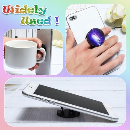 Honoson 9 Pcs Cell Phone Grip Holder Collapsible Holder, Nebula - color: Nebula