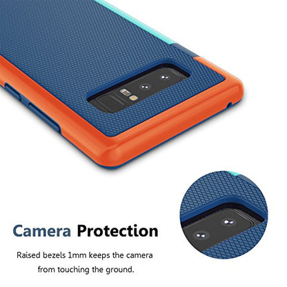 Jeylly Galaxy Note 8 Case, Note 8 Cover, [3 Color] Slim Hybrid Impact Rugged Soft TPU & Hard PC Bumper Shockproof Protective Anti-Slip Case Cover Shell for Samsung Galaxy Note 8 SM-N950 - Blue | [3 Color] Slim Hybrid Impact Rugged Soft TPU & Hard PC Bumpe