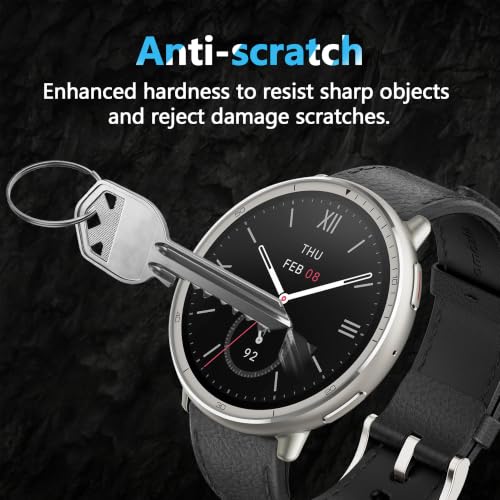 3 Pack for Amazfit Active 2 Screen Protector, Non-Tempered Glass Flexible Protection, HD Clear Protective Film - size: for Amazfit Active 2