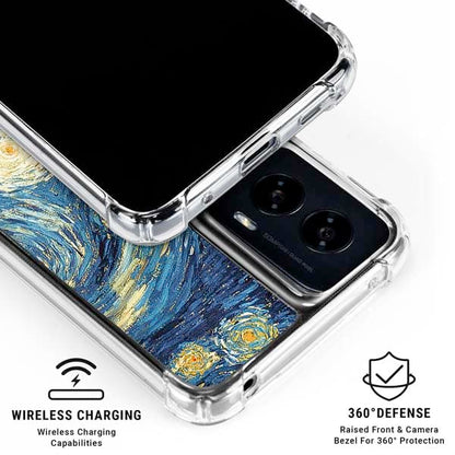 Skinit Clear Phone Case Compatible with Moto G Power 5G (2024) - Officially Licensed Van Gogh - The Starry Night by Van Gogh Design