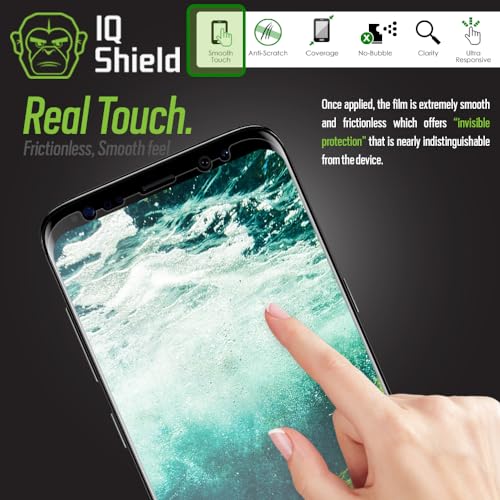 IQShield Screen Protector Compatible with Galaxy S8 5.8 inch (2017)(2-Pack)(Case Friendly)(Updated Version) Anti-Bubble Clear TPU Film - size: 5.6 INCH