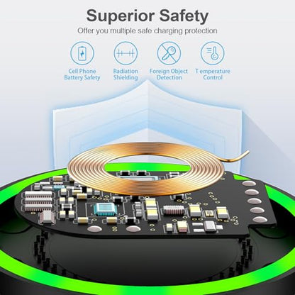 for Samsung S26 Ultra Wireless Charger Pad Fast Charging Mat for Samsung Galaxy S26+ S26 S25 Ultra S24 S23,15W Wireless Charger Stand with Power Adapter Block for Google Pixle 10a/10 Pro Fold/10/9A/9