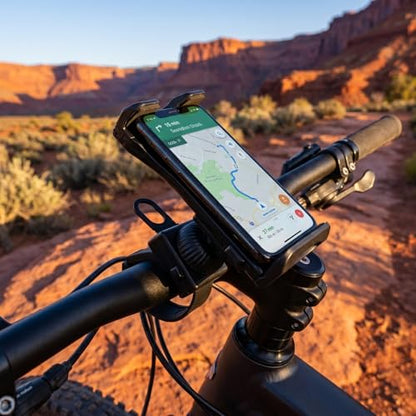 SHINEOFI Bike Phone Mount Stroller Phone Mount Tablet Holder for Treadmill Adjustable Handlebar Clamp for Smartphones and Tablets Rotatable Clip for Scooter Elliptical Shopping Cart