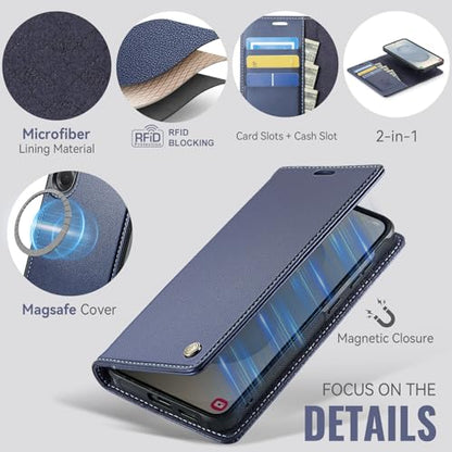 for Samsung Galaxy S26 5G 2in1 Detachable Wallet Case, Deep Blue - color: (Detachable 2 in 1)-Deep Blue, size: Galaxy S26