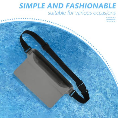 2-Pack Waterproof Waist Pouch with Adjustable Waist Strap Universal Waterproof Phone Case for Outdoor Sports Beach Swimming and Hiking