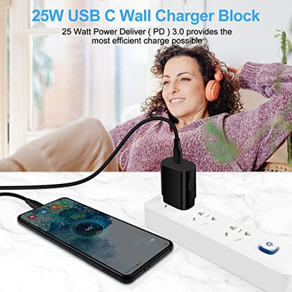 25W Samsung Fast Phone Charger Block for Samsung Galaxy A18 A17 A37 S26 FE - color: black-1